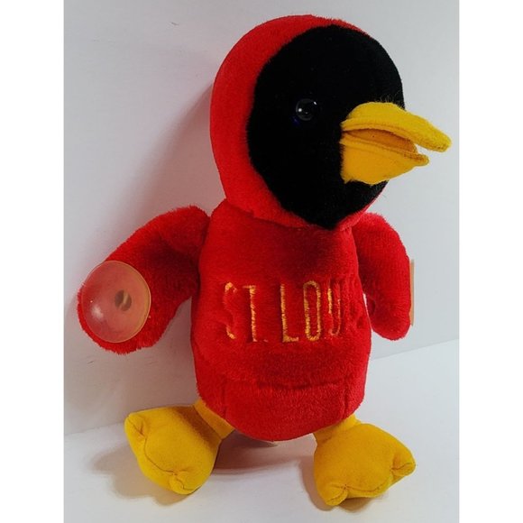 RARE HTF Animal Kingdom St Louis Cardinals Bird Plush Window Suction Cup Hands - Picture 4 of 10